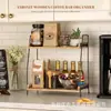 Estante de Almacenamiento de Doble Capa de Madera para Escritorio para Uso Doméstico en Dormitorio, Baño, Cocina, Estante de Almacenamiento Multipropósito, Organizador de Condimentos para Encimera