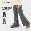 Pantalones de niña Dudu, pantalones acampanados para niños, pantalones de campana para bebé niña, pantalones largos nuevos de otoño, ropa infantil de moda para primavera y otoño de bebé