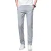 Pantalones Casuales para Hombre Verano Delgados de Seda de Hielo Pantalones de Hombre Ajustados Rectos Deportivos Pantalones Largos para Hombre Verano