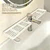 Estante de Almacenamiento para Grifo de Lavabo Encimera de Baño Sin Taladro Estante de Almacenamiento con Drenaje Integrado