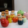 Tetera Pequeña de Cerámica Mini Polvo Fragante Dendrobium officinale Azafrán Goji Baya Olla Sellada Olla de Manzana Puede Hacer logo