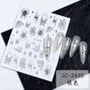 Araña del Viento Oscuro calcomanías para uñas nueva serpiente caliente oro plata negro blanco telaraña estrella decoraciones divertidas para uñas