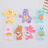 Pegamento Blando de PVC Oso Arcoíris Accesorios para Joyería DIY Funda para Teléfono Móvil Zapatos con Agujeros Material de Decoración para Taza de Agua Parche para Refrigerador