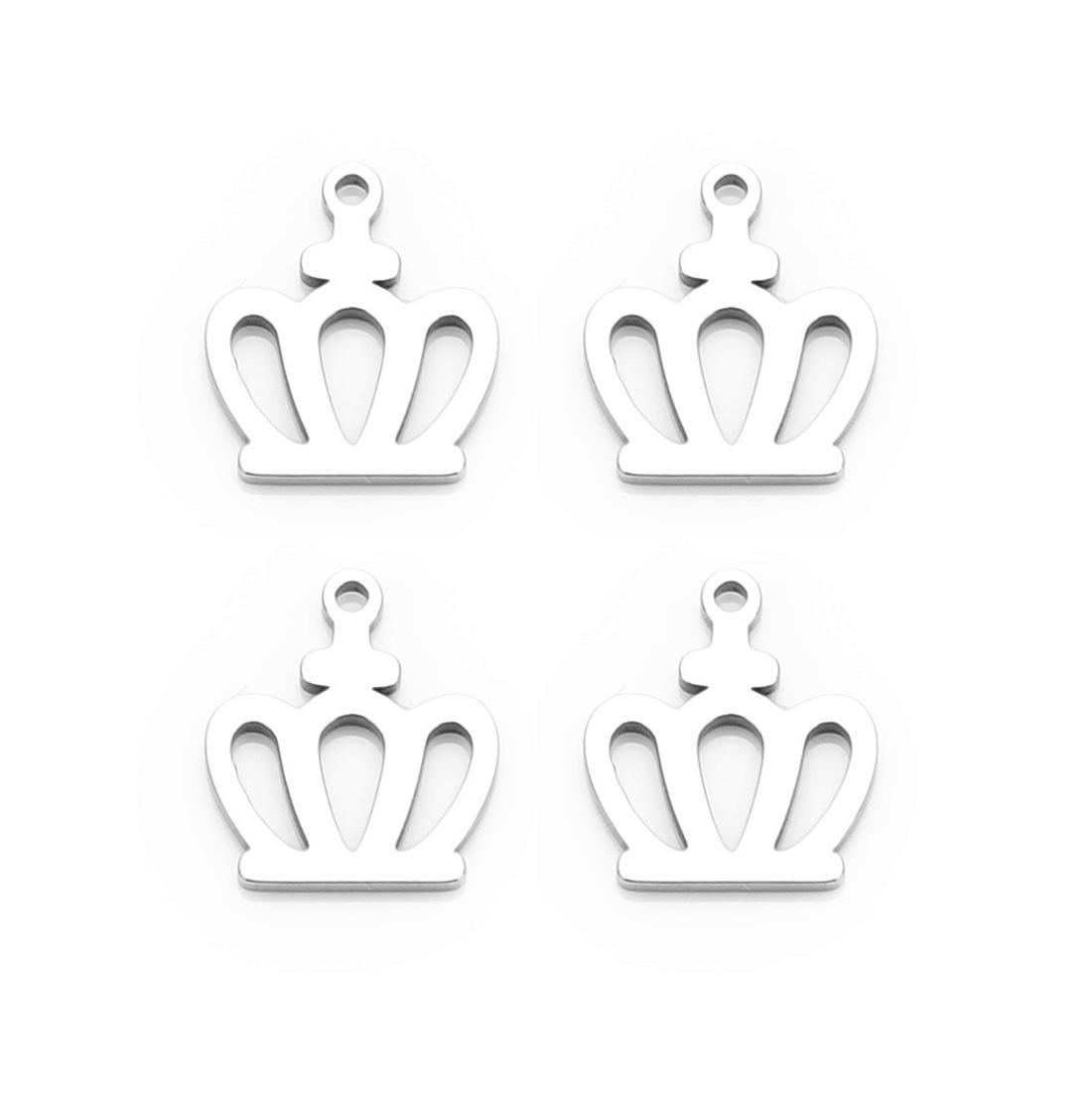 F16714A,不锈钢皇冠小吊坠，大约10X11.5mm