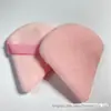 Esponja de pó de veludo super macia de cristal, dupla face, redonda, curta, de veludo, macia, para maquiagem, atacado