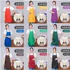 Delantal impermeable y a prueba de aceite con logo impreso personalizado, ropa de trabajo especializada para restaurantes de té de burbujas y café, uso en cocina y delantal publicitario para supermercados