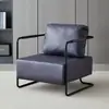 Cadeira sofá de ferro forjado, estilo vintage, estilo industrial, luxo leve, design simples, sofá para área de estar da sala de estar, sofá pequeno de um lugar de designer