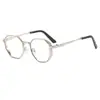 Gafas de Sol Metálicas de Marco Pequeño Estilo Nuevo Transfronterizas, Gafas de Sol Retro a la Moda, Unisex, Estilo Ins, Sensación de Alta Gama M5274