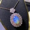 Pingente de opala natural puro ultra-bonito cor cristal bonito fogo bom cheio de pedra principal 10x 14mm saída de fábrica
