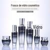 Cosméticos em Estoque, Novo Conjunto Transparente, Loção em Frasco Preto Pequeno, Tônico, Creme, Creme para os Olhos, Frasco com Dispenser de Vidro 50ml