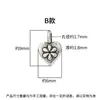 Plata pura s925 vintage tejido nudo de la suerte con forma de pez flor con forma de corazón colgante accesorios para pulsera de cordón trenzado con cuentas DIY