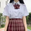 Uniforme Jk Camisa Básica Blanco Leche con Tapeta de Esquina y Tapeta de Botones Superior Versátil para Estudiante Estilo Japonés de Manga Corta