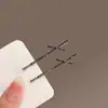Grampo de Cabelo Exquisito Coreano para Mulheres, Presilha de Cabelo em Forma de Cruz com Toque de Luxo, Presilha Lateral com Strass, Presilha Elegante para Franja, Par de Presilhas