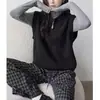 Chaleco de punto para mujer, nuevo estilo de otoño, versátil para usar en capas, chaleco suéter sin mangas, prenda exterior holgada, ropa de mujer de moda