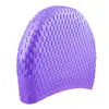 Touca de natação de silicone touca de natação de gota de água para adultos homens e mulheres touca de natação de cabelo comprido à prova d'água antiderrapante extra-grande touca de proteção de orelha de alta elasticidade touca de natação
