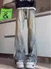 Jeans de Nuevo Estilo con Parches Cortados en Diagonal con Patrón de Rayos para Hombre, Marca de Moda, Versátiles, Sencillos, Geniales, Moda de Calle, Pantalones Largos Casuales