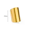 Amazon Nuevo Acero Inoxidable Chapado en Oro Edición Ancha Anillo Femenino Hueco Tallado Textura Anillo Ancho Pasta Femenina Venta al por Mayor