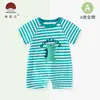 Mameluco de bebé tipo suéter, algodón puro, Clase A, de dibujos animados, clásico, a rayas, color cian, para bebé niño, niño pequeño, ropa de 1 año, moderno