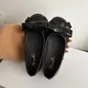Sapatilhas de ballet planas, estilo francês, versáteis com laço, delicadas e femininas, bico fino, bico redondo, adequadas para vestidos de outono e inverno, para meninas jovens