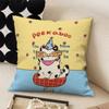 Almohada de Animales Retro Linda, Decoración Linda de Habitación, Mesita de Noche, Almohada de Doble Cara para Sofá de Sala de Estar, Extraíble y Lavable