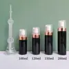 Botella Dispensadora de Espuma Mousse Negra en Stock 100ml 150ml 200ml Botella Espumosa Limpiadora Botella Dispensadora de Limpiador Facial Tipo Prensa