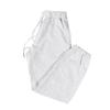 Calças de moletom cinza branco pesado masculino simples Terry tornozelo - comprimento calças retas esportes casuais mulheres moda fina