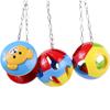 Juguete especial para loros Xin, pelota para morder, campana, bola, juguete para agarrar los pies, jaula para pájaros, joyería, juguete para pájaros