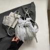 Mochila Fofa Moda Coreana 2024 Nova Mochila Casual Feminina Laço Menina Bolsa Casual de Viagem