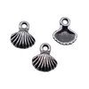 8.5X6.9Mm 0.21g Color Plata Antigua Popular Europeo y Americano Retro Accesorio Colgante de Concha