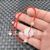 Pulseira de Jade Branco Hotan de Xinjiang com Contas Redondas Jade Seda Dourada Jade Branco Sebo Pulseira Cúpula de Lótus Contas de Arroz Pulseira Lutong