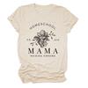 Camiseta casual europeia e americana para casa pr 22 6 mama transfronteiriça de verão com gola redonda e manga curta para mulheres