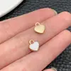 Aleación Multicolor con Goteo de Aceite Mini Corazón 8X9mm Accesorios para Joyería Colgante para Collar Hecho a Mano DIY Material para Accesorios de Ropa