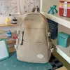 Mochila simple de gran capacidad para estudiantes universitarias, estilo universitario, color liso, bolsa escolar de gran capacidad para chicas de secundaria y preparatoria