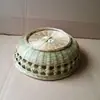 Venta a precio de fábrica artesanías de bambú canasta redonda para aventar canasta de frutas canasta de almacenamiento de bambú huevos hogar granja estilo pastoral