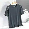 Nova Camiseta Masculina de Malha Lisa para o Verão 2026 Respirável Versátil Manga Curta Confortável Camiseta Esportiva