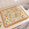 Mantel individual estilo americano, Mantel aislante del calor y absorbente de agua para encimera, Tapete escurridor de tierra de diatomeas para cocina, lavable, no requiere lavado, Posavasos, Protector de encimera