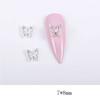 Popular Manicure Jóias Ouro e Prata Borboleta Super Flash Tridimensional One-piece Bow Estilo Japonês Luz Luxo Liga Acessórios Do Prego
