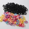 Liga de Goma Pequeña Coreana de Alta Elasticidad Banda para el Cabello Pequeña para Niñas Que No Daña la Cuerda para el Cabello Diadema Linda Anillo para Toalla Estuche de Cuero para Mujeres