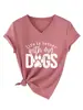 La vida es mejor con mi camiseta casual y elegante de cuello en V y manga corta para mujer de mi sitio independiente de Amazon Ebay