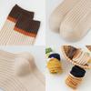 Calcetines de Doble Aguja para Mujer, Calcetines de Media Caña para Otoño e Invierno, Calcetines Largos Cálidos de Algodón Estilo Japonés con Bloques de Color, Calcetines de Mujer Zhuji Absorbentes de Sudor al por Mayor