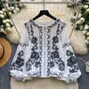 Cardigan camisa vintage bordado estilo coreano para mulheres, mangas compridas tipo lanterna, corte solto, top para o dia a dia, top casual outono 2026