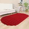 Alfombra de Piel de Conejo de Imitación Transfronteriza Especialmente Diseñada para Estilo Crema Alfombra de Felpa de Burbujas para Piso Dormitorio Cabecera Sala de Estar Alfombra para Ventana de Bahía Manta para Sofá
