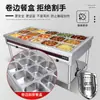Estación Ampliada de Acero Inoxidable Aislada para Servir Alimentos, Carrito Eléctrico Vertical Calefactor Rápido para Comida Rápida, Estación de Platos Calientes para Buffet de Cafetería de Hotel