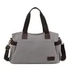 Bolso de Lona de Cuero Genuino, Nuevo Bolso Cruzado Tote Casual, Estilo Coreano Versátil, Bolso de Hombro Simple de Gran Capacidad para Viajar al Trabajo y la Escuela