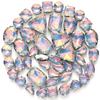 Transfronteiriço 50 vidro proteína de moca costurado à mão strass misturado DIY acessórios acessórios de vestuário garra única com furos