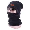 Gorro de Punto Estilo Coreano Gorro de Lana y Bufanda Conjunto de Dos Piezas Otoño e Invierno Exterior Versátil Jersey Cortavientos y Nieve (Plato Corto