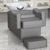 Cama de Shampoo Exclusiva para Salão de Cabeleireiro, Salão de Cabeleireiro, Salão Moderno de Luxo Leve, Cama de Shampoo Semi-Reclinável Minimalista, Venda Direta do Fabricante