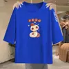 Comercio Electrónico Transfronterizo Comercio Exterior Ropa para Mamá Reductora de Edad Rojo Auspicioso Camiseta de Siete Mangas Manga Corta Ropa del Año Zodiacal para Mujer Top