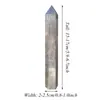 Cristal Hexagonal Prismático de Ponta Única de Terahertz Pedra Bruta Enfeites de Mesa Pedra Desmagnetizadora de Cristal Pedra de Yoga Pedra de Energia Atacado
