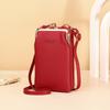 Bolsa estilo coreano nova bolsa para celular carteira feminina bolsa longa de moedas de PU bolsa multifuncional mini bolsa de ombro bolsa crossbody